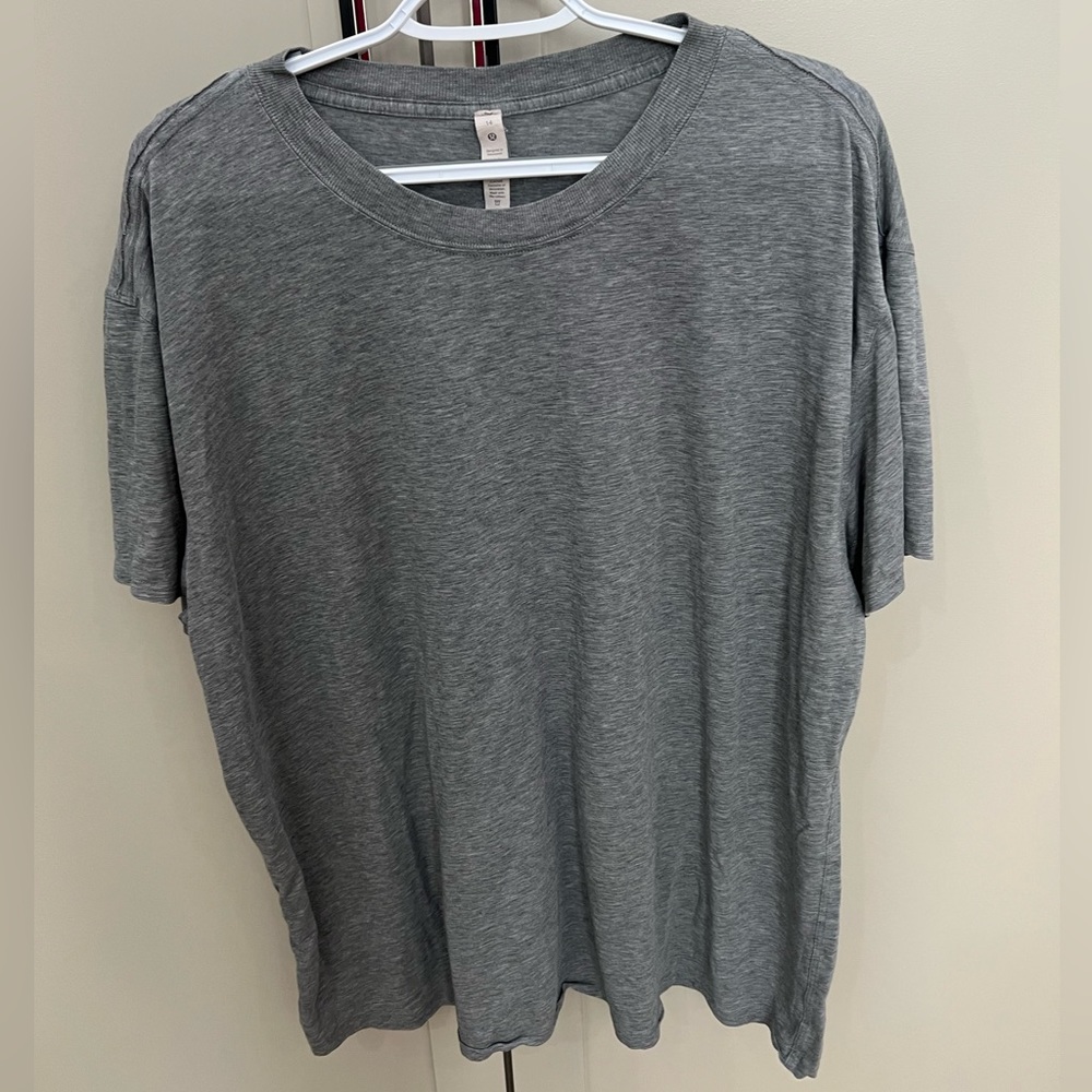 lululemon all yours cotton T-shirt heather gray size 12